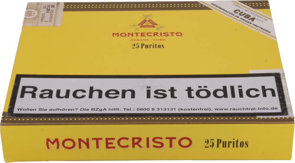 Montecristo puritos 25s 蒙特 普列图25支/盒（西班牙行货）