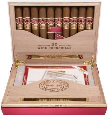 ROMEO Y JULIETA WIDE CHURCHILS TR 20s 罗密欧与朱丽叶 宽丘吉尔旅行保湿盒 20支/盒（西班牙行货）