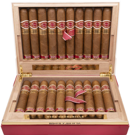 ROMEO Y JULIETA WIDE CHURCHILS TR 20s 罗密欧与朱丽叶 宽丘吉尔旅行保湿盒 20支/盒（西班牙行货）