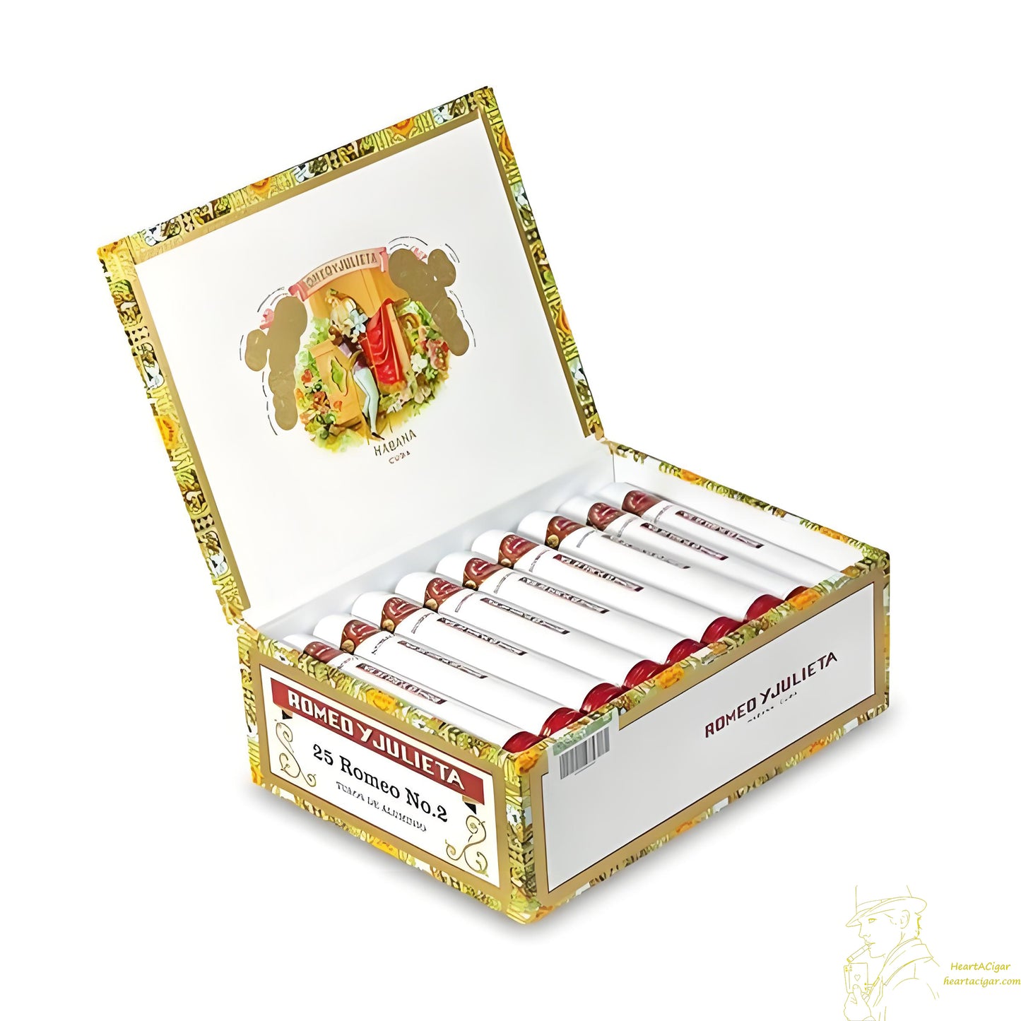 ROMEO Y JULIETA No.2 TUBO 25s 罗密欧与朱丽叶 二号铝管 25支／盒