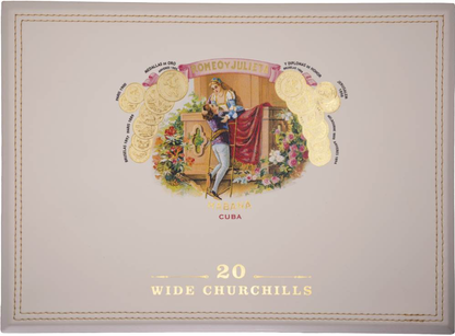 ROMEO Y JULIETA WIDE CHURCHILS TR 20s 罗密欧与朱丽叶 宽丘吉尔旅行保湿盒 20支/盒（西班牙行货）